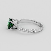 1.60 Ct. Green Sapphire Ring, 18K White Gold 4