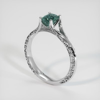 1.10 Ct. Bi Color Sapphire Ring, 18K White Gold 2