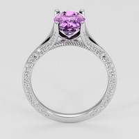 2.63 Ct. Pinkish Purple Sapphire Ring, 18K White Gold 3