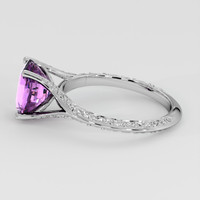 2.63 Ct. Pinkish Purple Sapphire Ring, 18K White Gold 4