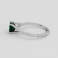 1.18 Ct. Bluish Green Sapphire Ring, 18K White Gold 4