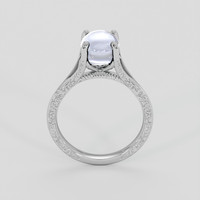 3.94 Ct. Bluish Grey Sapphire Ring, 18K White Gold 3