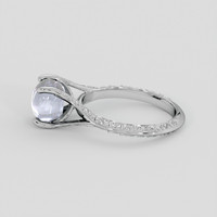 3.94 Ct. Bluish Grey Sapphire Ring, 18K White Gold 4