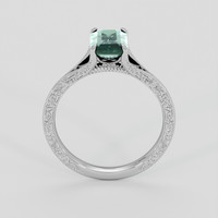 1.60 Ct. Bluish Green Sapphire Ring, 18K White Gold 3