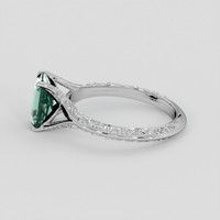 1.60 Ct. Bluish Green Sapphire Ring, 18K White Gold 4