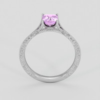 1.08 Ct. Purplish Pink Sapphire Ring, 18K White Gold 3