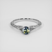0.86 Ct. Bi Color Sapphire Ring, 18K White Gold 1