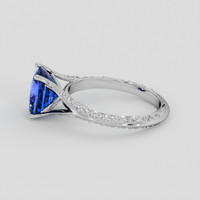 3.15 Ct. Blue Sapphire Ring, 18K White Gold 4