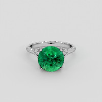 4.36 Ct. Emerald Ring, 18K White Gold 1