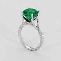 4.36 Ct. Emerald Ring, 18K White Gold 2
