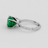 4.36 Ct. Emerald Ring, 18K White Gold 4