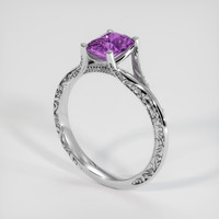 1.37 Ct. Sapphire Ring, 18K White Gold 2