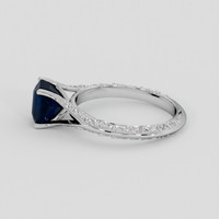 2.02 Ct. Blue Sapphire Ring, 18K White Gold 4