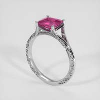 1.45 Ct. Padparadscha Sapphire Ring, 18K White Gold 2