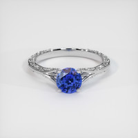 0.72 Ct. Sapphire Ring, 18K White Gold 1