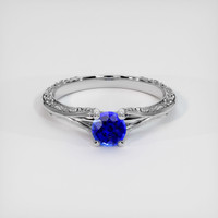 0.68 Ct. Sapphire Ring, 18K White Gold 1