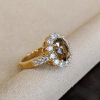 2.25 Ct. Green Sapphire Ring, 18K White Gold 2