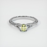0.53 Ct. Sapphire Ring, 18K White Gold 1