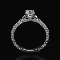 0.51 Ct. Sapphire Ring, 18K White Gold 3