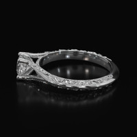 0.51 Ct. Sapphire Ring, 18K White Gold 4