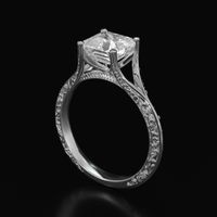 2.62 Ct. Sapphire Ring, 18K White Gold 2