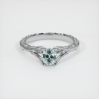 0.89 Ct. Sapphire Ring, 18K White Gold 1