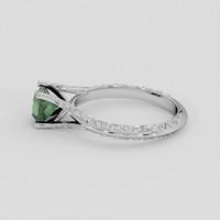 1.21 Ct. Green Sapphire Ring, 18K White Gold 4