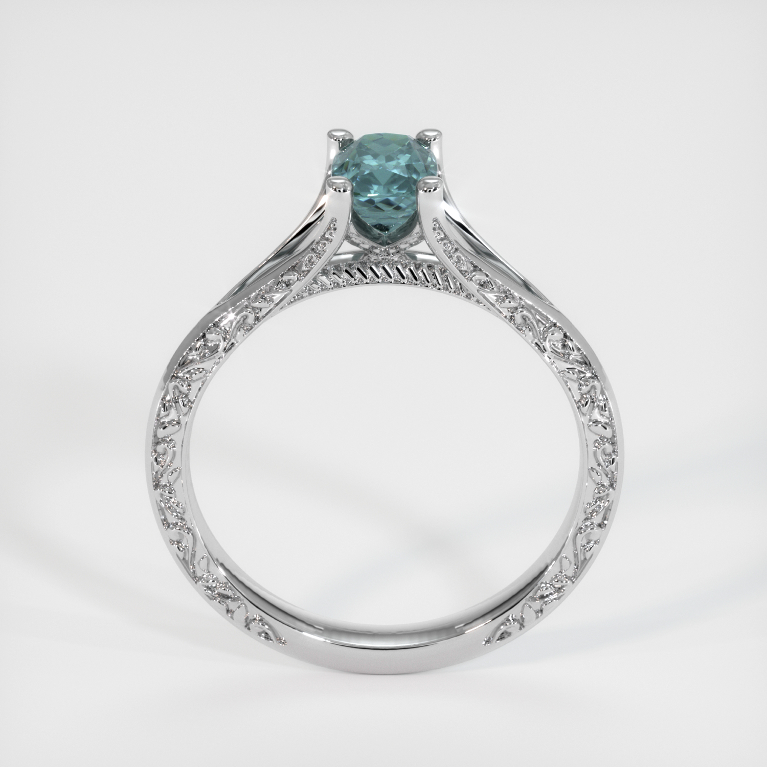 CTHY HERITAGE GRAIN RING サイズ13号 Sapphire Ring 1.28 Ct. 14K White Gold | The Natural Sapphire
