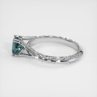 0.89 Ct. Sapphire Ring, 18K White Gold 4