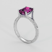 2.24 Ct. Purple Sapphire Ring, 18K White Gold 2