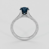 1.27 Ct. Greenish Blue Sapphire Ring, 18K White Gold 3