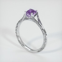 0.83 Ct. Sapphire Ring, 18K White Gold 2