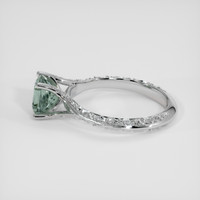 1.49 Ct. Green Sapphire Ring, 18K White Gold 4