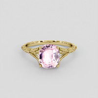 3.07 Ct. Pink Sapphire Ring, 10K Yellow Gold 1