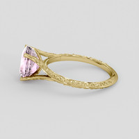 3.07 Ct. Pink Sapphire Ring, 10K Yellow Gold 4