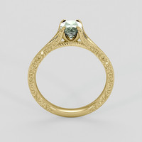 1.00 Ct. Green Sapphire Ring, 10K Yellow Gold 3