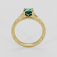 1.18 Ct. Bluish Green Sapphire Ring, 10K Yellow Gold 3