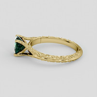 1.18 Ct. Bluish Green Sapphire Ring, 10K Yellow Gold 4