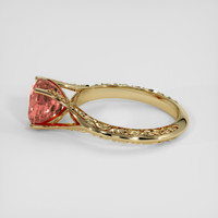 2.56 Ct. Padparadscha Sapphire Ring, 10K Yellow Gold 4