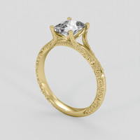 1.50 Ct. White Sapphire Ring, 10K Yellow Gold 2