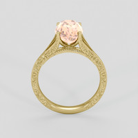 3.67 Ct. Padparadscha Sapphire Ring, 10K Yellow Gold 3