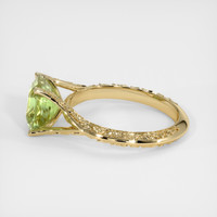 2.60 Ct. Yellowish Green Sapphire Ring, 10K Yellow Gold 4