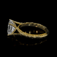 3.62 Ct. White Sapphire Ring, 10K Yellow Gold 4