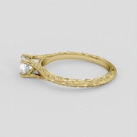 0.56 Ct. White Sapphire Ring, 10K Yellow Gold 4
