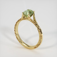 1.31 Ct. Yellowish Green Sapphire Ring, 10K Yellow Gold 2