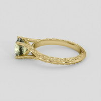 1.93 Ct. Greenish Yellow Sapphire Ring, 10K Yellow Gold 4