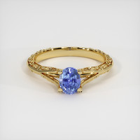 0.73 Ct. Sapphire Ring, 14K Yellow Gold 1