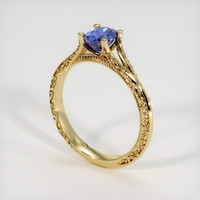 0.73 Ct. Sapphire Ring, 14K Yellow Gold 2