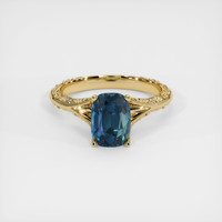 4.05 Ct. Sapphire Ring, 14K Yellow Gold 1