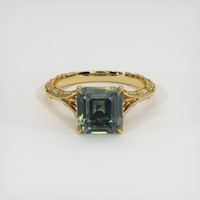 4.06 Ct. Bi Color Sapphire Ring, 14K Yellow Gold 1